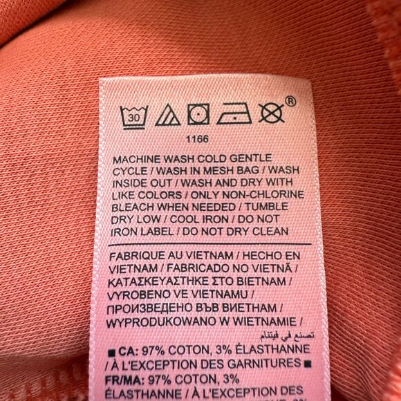 Athleta Sundown Hoodie Sweatshirt Pullover Women's Small Orange Coral Activewear - Picture 13 of 14
